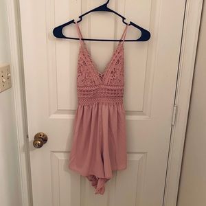 NWOT Fashion Nova Blush Pink Romper